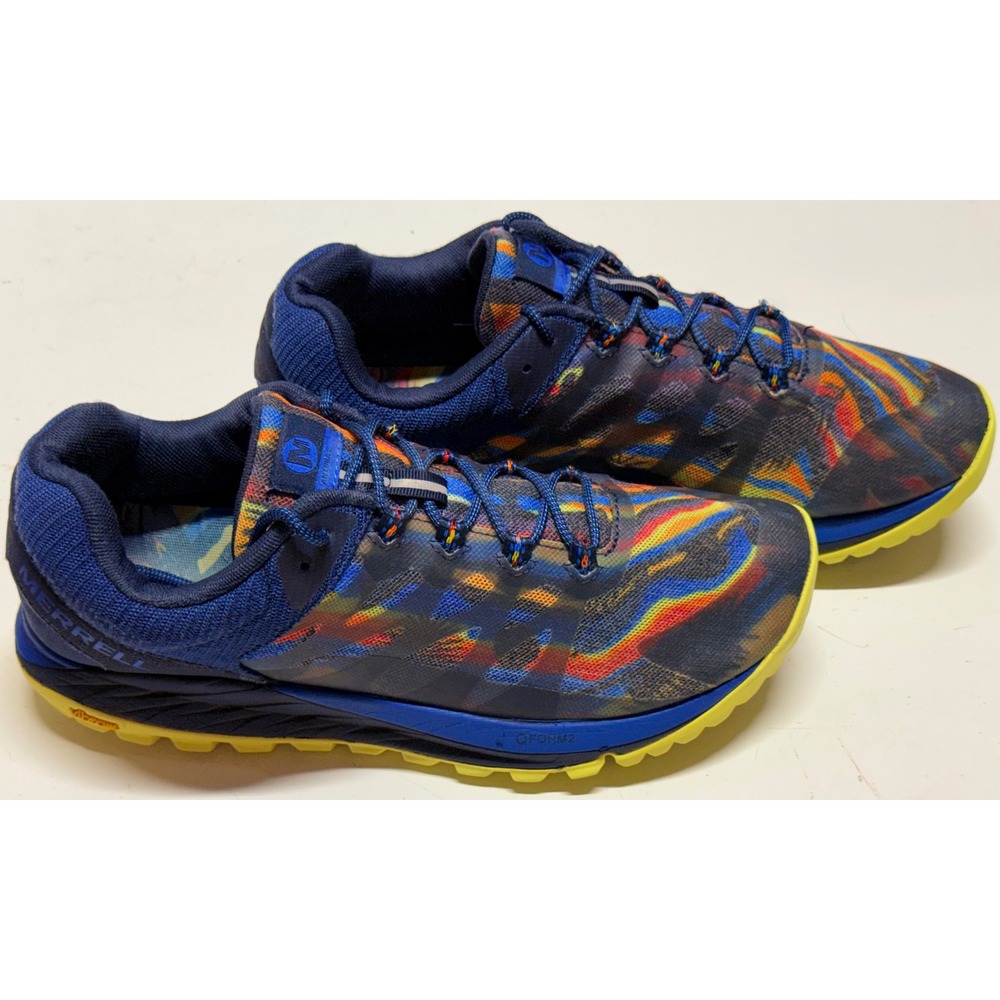 Merrell Antora 2 Rainbow Trail Running Shoes Womens 11 Navy Blue‎ Multi J067188